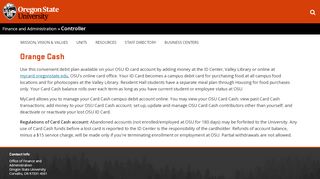 
                            11. Orange Cash | Finance and Administration | Oregon State University