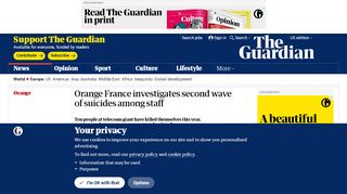 
                            11. Orange France investigates second wave of suicides among staff ...