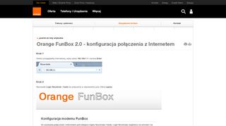 
                            3. Orange FunBox 2.0 - konfiguracja połączenia z Internetem - Funbox ...