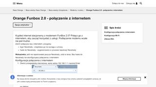 
                            5. Orange Funbox 2.0 - połączenie z internetem - Nasz Orange