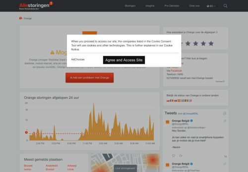 
                            11. Orange storing? Actuele storingen en problemen | Allestoringen