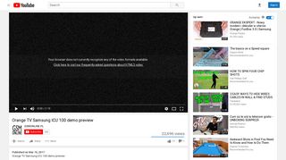 
                            11. Orange TV Samsung ICU 100 demo preview - YouTube