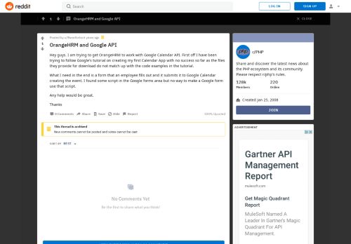
                            11. OrangeHRM and Google API : PHP - Reddit
