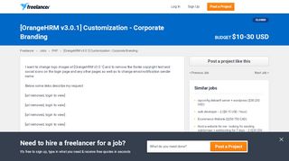 
                            6. [OrangeHRM v3.0.1] Customization - Corporate Branding - Freelancer