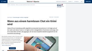 
                            9. Oranienburger im Netz reingelegt - Wenn aus einem harmlosen Chat ...