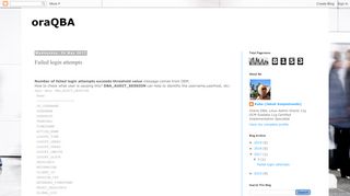 
                            7. oraQBA: Failed login attempts