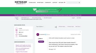 
                            8. Orbi with ViaSat (modem and router in one) - NETGEAR Communities