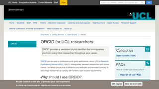 
                            9. ORCID for UCL researchers | UCL Library Services - UCL - London's ...