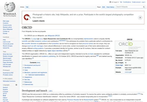 
                            6. ORCID – Wikipedia