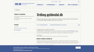 
                            4. Ordbog.gyldendal.dk | CBS - Copenhagen Business School