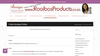 
                            12. Order Annique Products Online - Annique Rooibos Products