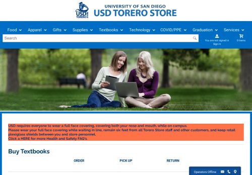 
                            7. Order Books | USD Torero Store