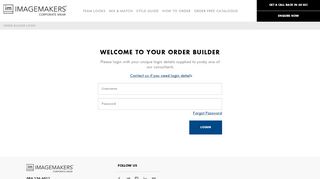 
                            7. Order Builder Login - Imagemakers