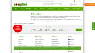 
                            5. Order status - ZooPlus