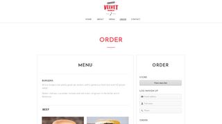 
                            2. Order | Velvet Burger - Gourmet Burgers