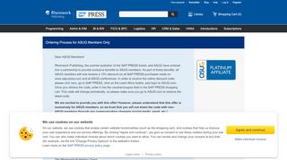 
                            10. Ordering Process for ASUG Members Only | SAP PRESS