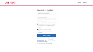 
                            4. Ordina a domicilio online, registrati su JUST EAT