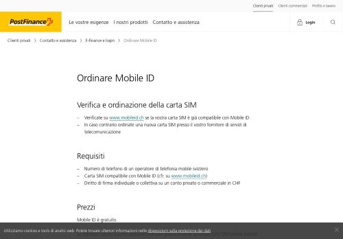 
                            3. Ordinare Mobile ID | PostFinance