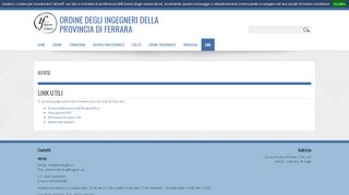
                            4. Ordine degli Ingegneri della provincia di Ferrara - Link utili