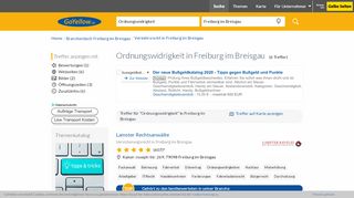 
                            9. ▷ Ordnungswidrigkeit Freiburg im Breisgau | 6 Adressen im GoYellow ...