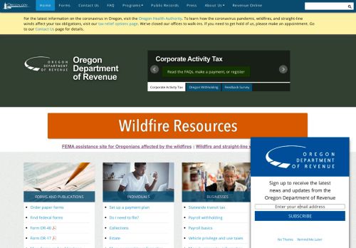 
                            13. Oregon Department of Revenue : Home - Oregon.gov