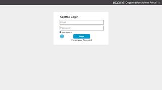 
                            3. Organisation Admin Portal - KeptMe