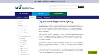 
                            13. Organisation Registration Agency | The IATI Standard