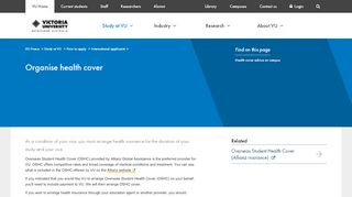 
                            12. Organise health cover | Victoria University | Melbourne Australia