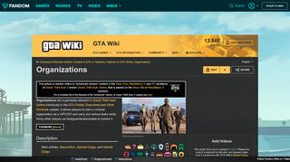 
                            10. Organizations | GTA Wiki | FANDOM powered by Wikia