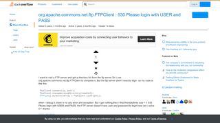 
                            8. org.apache.commons.net.ftp.FTPClient : 530 Please login with USER ...