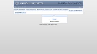 
                            2. Örgün Öğrenci Otomasyonu - Anadolu Üniversitesi