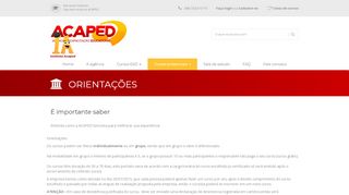 
                            10. Orientações | ACAPED