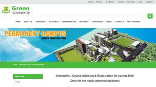 
                            8. Orientation and Course Registration - Green University of Bangladesh