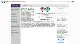 
                            10. Orientation Login for New Students - Hobart and William Smith Colleges