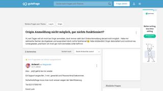 
                            8. Origin Anmeldung nicht möglich, gar nichts funktioniert? (Log-In ...