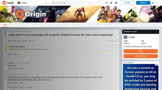 
                            5. Origin doesn't work, white page with no games. Website is exactly ...