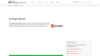 
                            9. Origin down? Current status, problems and outages - Is The Service ...