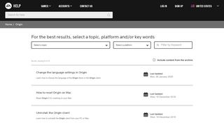 
                            8. Origin - EA Help