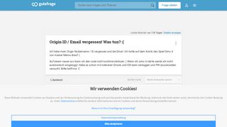 
                            8. Origin ID / Email vergessen! Was tun? :( (Passwort, Sims 4 ...