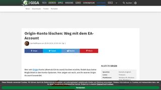 
                            9. Origin-Konto löschen: Weg mit dem EA-Account – GIGA