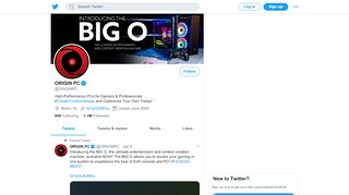 
                            8. ORIGIN PC (@ORIGINPC) | Twitter