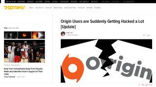 
                            12. Origin Users are Suddenly Getting Hacked a Lot [Update] - Kotaku