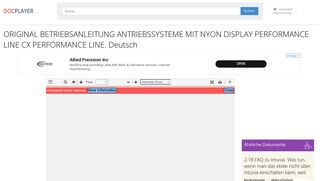 
                            12. ORIGINAL BETRIEBSANLEITUNG ANTRIEBSSYSTEME MIT NYON ...