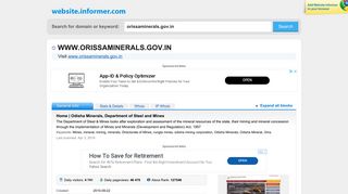 
                            12. orissaminerals.gov.in at WI. Home | Odisha Minerals, Department of ...