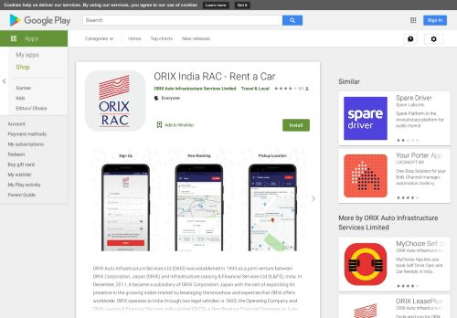 
                            4. ORIX India RAC - Rent a Car - Apps on Google Play