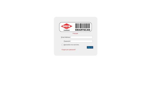 
                            6. Orkin Canada Customer Portal - Sign In Page