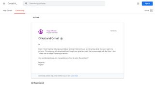 
                            5. Orkut and Gmail - Google Product Forums