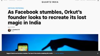 
                            13. Orkut Buyukkokten looks to restart in India with his hello app, just as ...