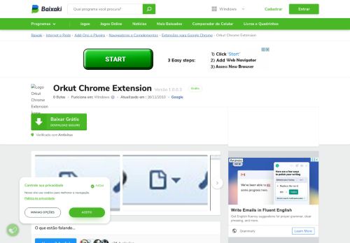 
                            11. Orkut Chrome Extension Download - Baixaki