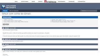 
                            9. Orkut com conta do Gmail. - Hardware.com.br